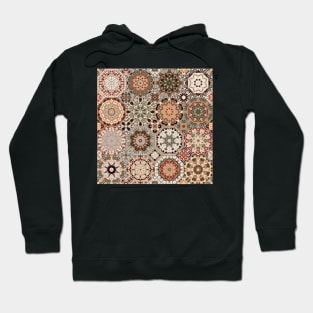 Octagonal Oriental and ethnic motifs in patterns. Hoodie